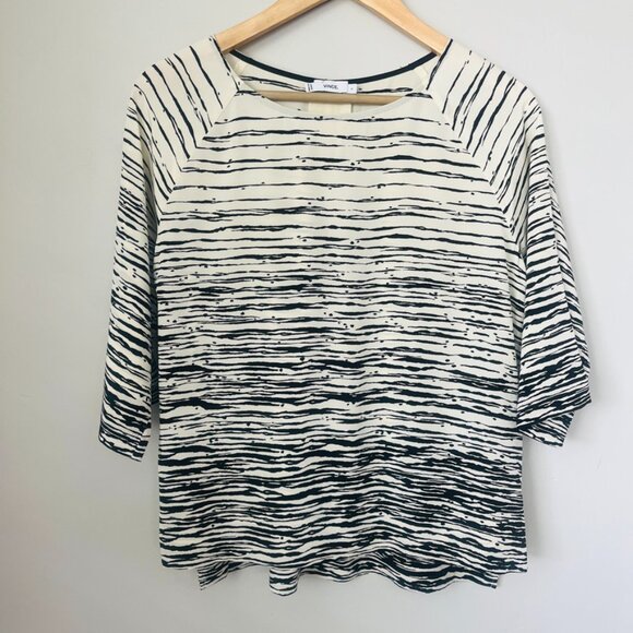 VINCE Silk 3/4 Sleeve Blouse - Picture 2 of 6